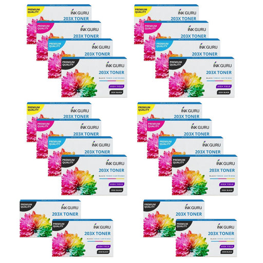 HP 203X Toner - Pack of 20 4 Packs 4 Black Value Multipack. High Capacity Compatible Toner Cartridges (203X)