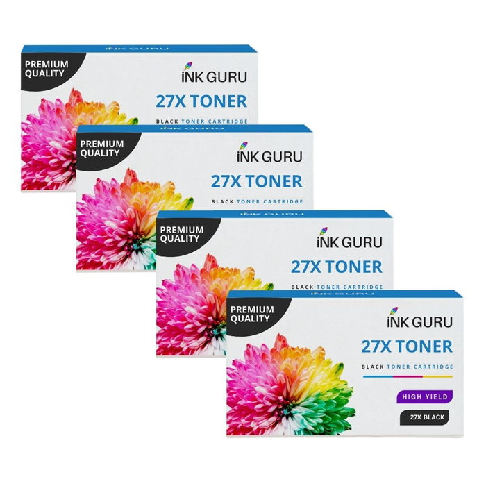 HP Laserjet 4000TN Black Toner - 4 Black Value Pack. High Capacity Compatible Toner Cartridges (27X)