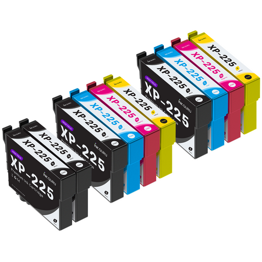 Epson XP-225 Ink - Pack of 10 2 Pack & 2 Black 18XL Compatible Ink Cartridge