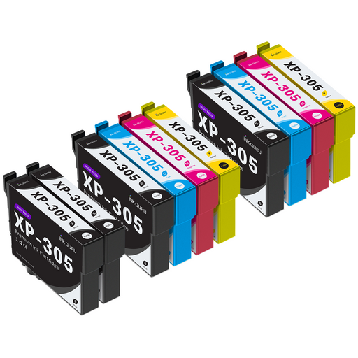 Epson XP-305 Ink - Pack of 10 2 Pack & 2 Black 18XL Compatible Ink Cartridge