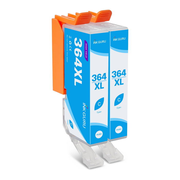 HP 364XL Cyan Ink - 2 Cyan Value Pack. High Capacity Compatible Ink Cartridges