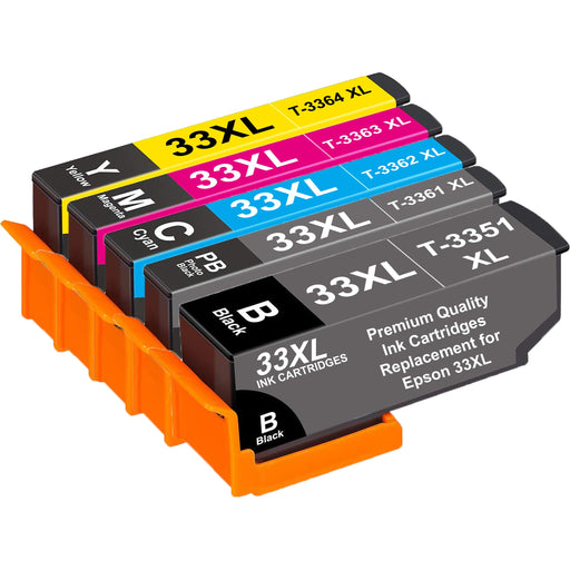 Epson XP-900 Ink - Pack of 5 Value Multipack. High Capacity 33XL Compatible Ink Cartridge