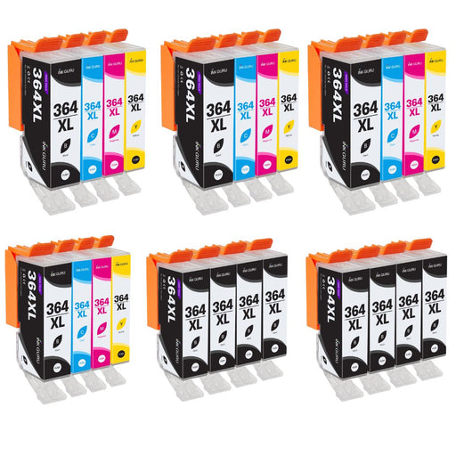 HP Photosmart 5520 Ink - Pack of 24 4 Packs 8 Large Black Value Multipack. High Capacity Compatible Ink Cartridges