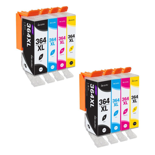 HP Photosmart B8550 Ink. Pack of 8 2 Pack Value Multipack. High Capacity 364XL Compatible Ink Cartridges