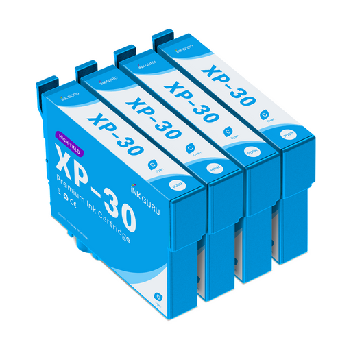 Epson XP-30 Cyan Ink - 4 Cyan Value Pack. High Capacity T1812 Compatible Ink Cartridges