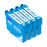 Epson XP-205 Cyan Ink - 4 Cyan Value Pack. High Capacity T1812 Compatible Ink Cartridges