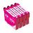 Epson XP-205 Magenta Ink - 4 Magenta Value Pack. High Capacity T1813 Compatible Ink Cartridges