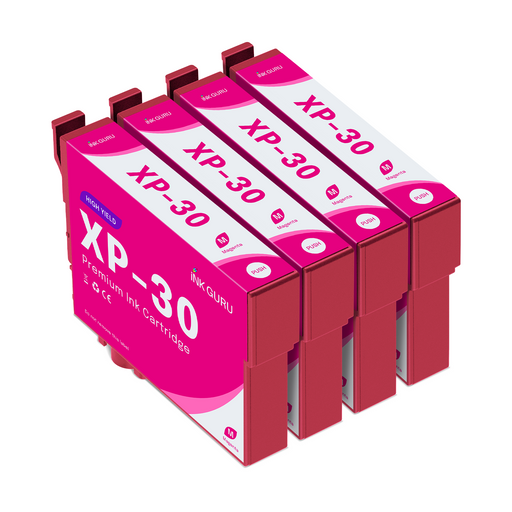 Epson XP-30 Magenta Ink - 4 Magenta Value Pack. High Capacity T1813 Compatible Ink Cartridges