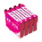 Epson XP-215 Magenta Ink - 4 Magenta Value Pack. High Capacity T1813 Compatible Ink Cartridges