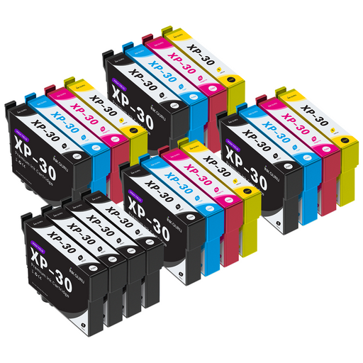 Epson XP-30 Ink - Pack of 20 4 Packs & 4 Blacks Value Multipack. High Capacity 18XL Compatible Ink Cartridges