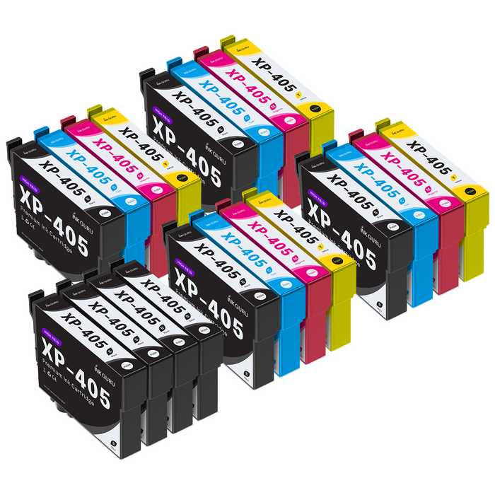 Epson XP-405 Ink - Pack of 20 4 Packs & 4 Blacks Value Multipack. High Capacity 18XL Compatible Ink Cartridges