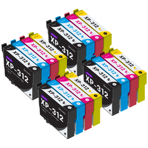 Epson XP-312 Ink - Pack of 16 4 Pack Value Multipack. High Capacity 18XL Compatible Ink Cartridges