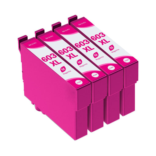 Epson XP-4105 Magenta Ink - 4 Magenta Value Pack. High Capacity Compatible Ink Cartridges (603XL)