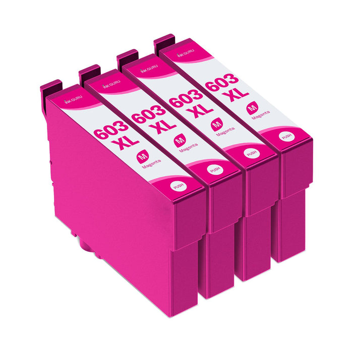 Epson XP-2100 Magenta Ink - 4 Magenta Value Pack. High Capacity Compatible Ink Cartridges (603XL)