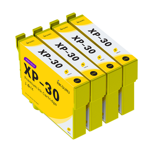 Epson XP-30 Yellow Ink - 4 Yellow Value Pack. High Capacity T1814 Compatible Ink Cartridges