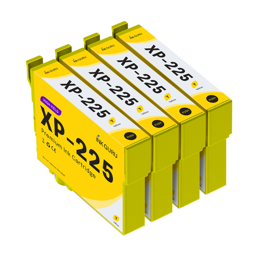 Epson XP-225 Yellow Ink - 4 Yellow Value Pack. High Capacity T1814 Compatible Ink Cartridges