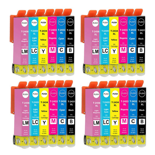 Epson XP-960 Ink - Pack of 24 Value Multipack, High Capacity 24XL Compatible Ink Cartridges