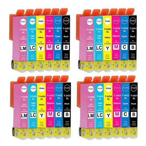 Epson XP-750 Ink - Pack of 24 Value Multipack, High Capacity 24XL Compatible Ink Cartridges