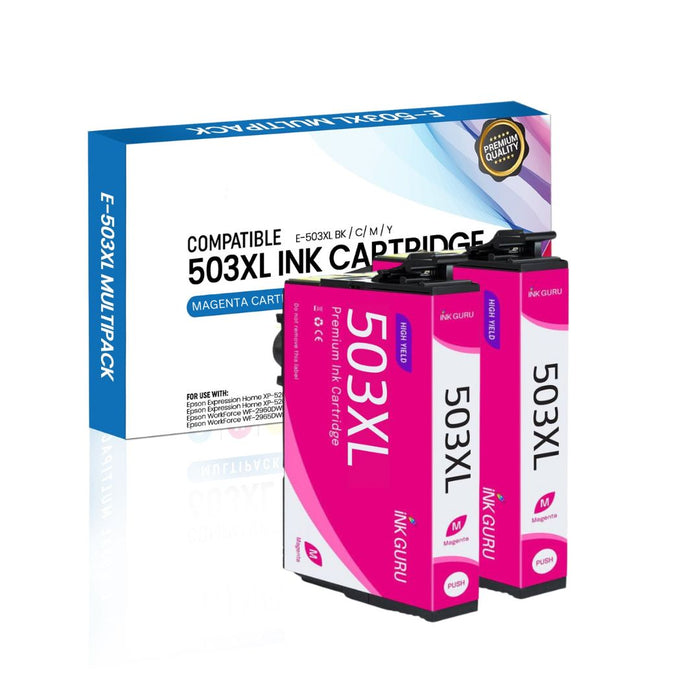 Epson WorkForce WF-2960 Magenta Ink - 2 Magenta Value Pack. High Capacity Compatible Ink Cartridges (503XL)