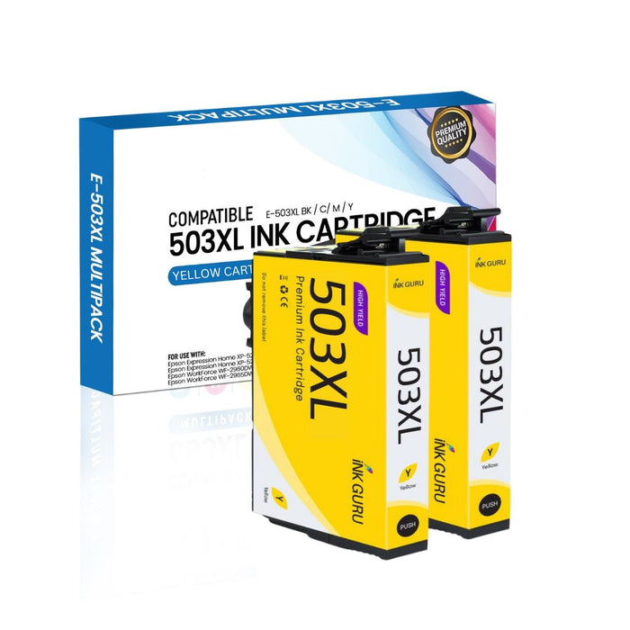 Epson WorkForce WF-2960 Yellow Ink - 2 Yellow Value Pack. High Capacity Compatible Ink Cartridges (503XL)