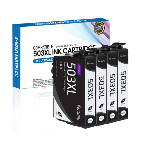 Epson WorkForce WF-2960 Black Ink - 4 Black Value Multipack. High Capacity 503XL Compatible Ink Cartridge