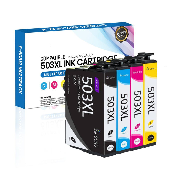 Epson WorkForce WF-2960 Ink - Pack of 4 Value Multipack. High Capacity 503XL Compatible Ink Cartridge