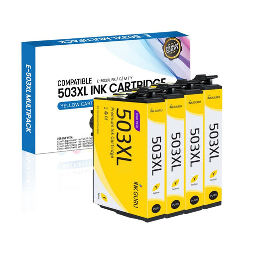 Epson Expression Home XP-5200 Yellow Ink - 4 Yellow Value Pack. High Capacity Compatible Ink Cartridges (503XL)