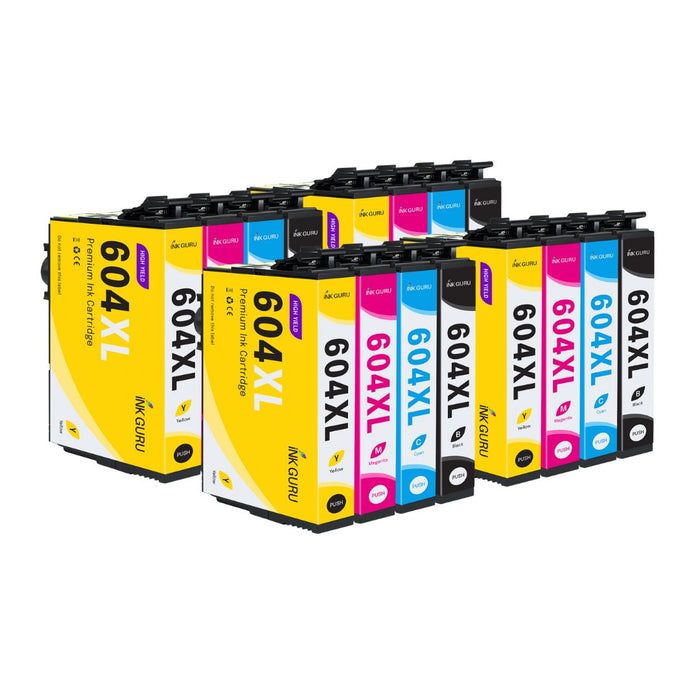 Epson WorkForce WF-2930DWF Ink - Pack of 16 4 Pack Value Multipack. High Capacity 604XL Compatible Ink Cartridges