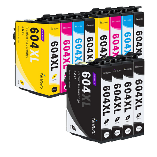 Epson XP-3200 Ink - Pack of 12 - 4 Blacks Value Pack, High Capacity 604XL Compatible Ink Cartridges