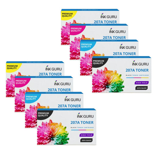 HP Colour LaserJet Pro MFP M283FDW Toner - Pack of 8 Value Multipack. High Capacity Compatible Toner Cartridges (207A)