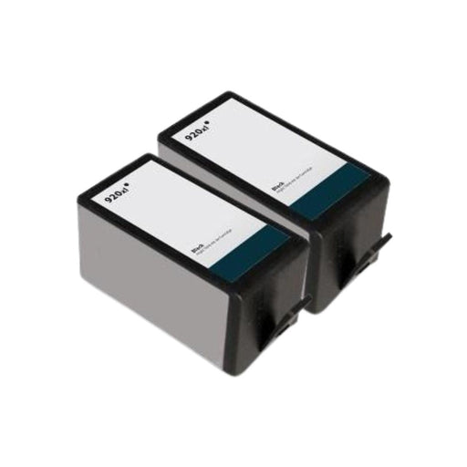 HP 920XL Black Ink - 2 Black Value Pack. High Capacity Compatible Ink Cartridges (920XL)