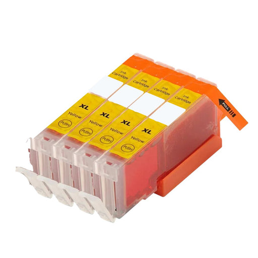 Canon PIXMA TS9055 Yellow Ink - 4 Yellow Value Pack. High Capacity Compatible Ink Cartridges CLI-571