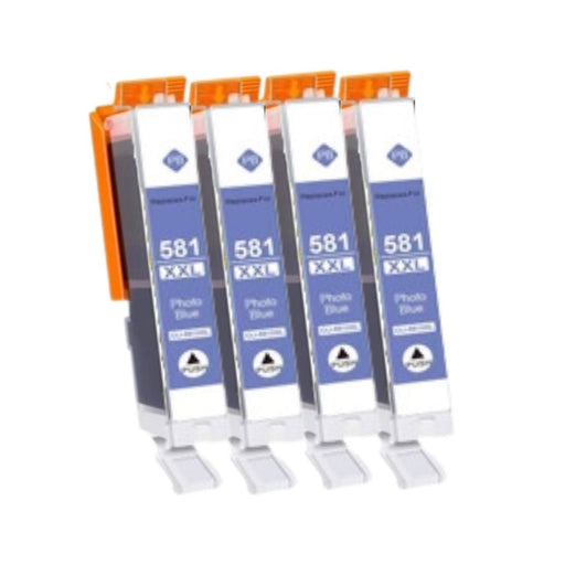 Canon TS6150 Photo Blue Ink - Pack of 4 Value Pack High Capacity C CLI-581XXL Compatible Ink Cartridges