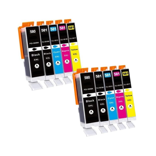 Canon TS9150 Ink - 12 Pack 2 Packs of 6 Value Multipack High Capacity PGI-580XXL / CLI-581XXL Compatible Ink Cartridges