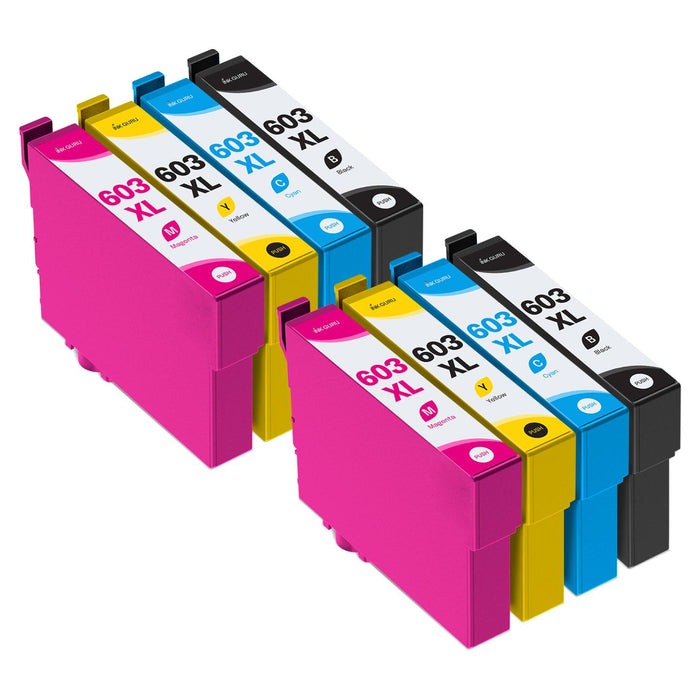 Epson XP-2105 Ink - Pack of 8 2 Pack Value Multipack. High Capacity 603XL Compatible Ink Cartridge