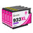 HP Photosmart 7510 Magenta Ink - 4 Magenta Value Pack. High Capacity Compatible Ink Cartridges (932XL/933XL)