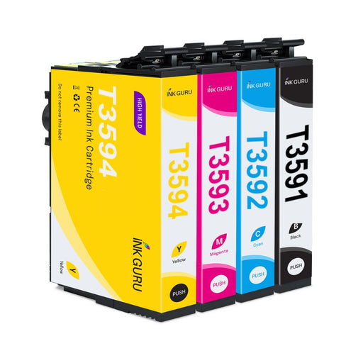 Epson WorkForce Pro WF-4725 Ink - Pack of 4 Value Multipack. High Capacity 35XL Compatible Ink Cartridge