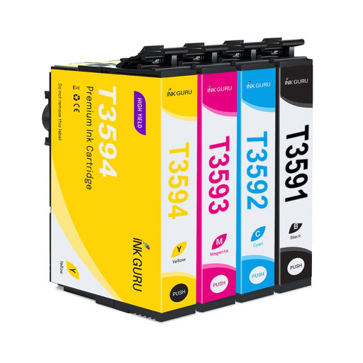 Epson 35XL Ink - Pack of 4 Value Multipack. High Capacity 35XL Compatible Ink Cartridge
