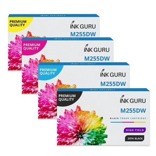 HP Colour LaserJet Pro M255dw Toner - Pack of 4 Value Multipack. High Capacity 207A Compatible Toner Cartridge