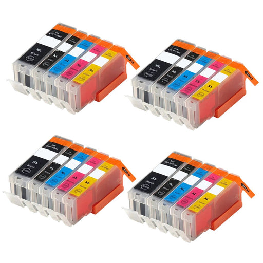 Canon PIXMA MG7750 Ink - Pack of 20 4 Sets of 5 Value Multipack. High Capacity Compatible Ink Cartridges (PGI-570-CLI-571)