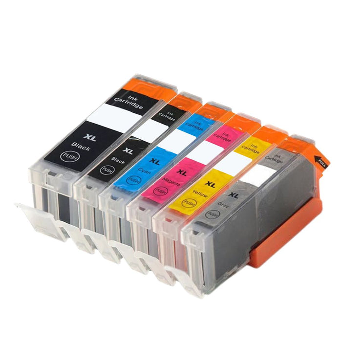 Canon PIXMA MG5750 Ink - Pack of 6 Value Multipack. High Capacity Compatible Ink Cartridges (PGI-570/CLI-571)