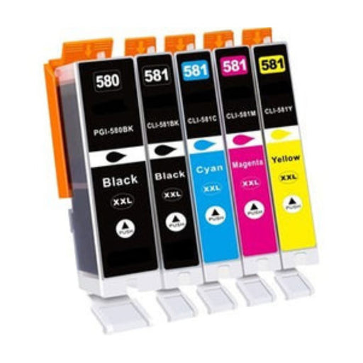 Canon TS9551c Ink - 5 Pack Value Multipack High Capacity PGI-580XL / CLI-581XL Compatible Ink Cartridges