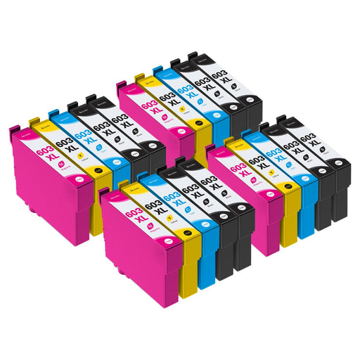 Epson XP-3105 Ink - Pack of 20 4 Packs 4  Black Value Multipack. High Capacity Compatible Ink Cartridges (603XL)