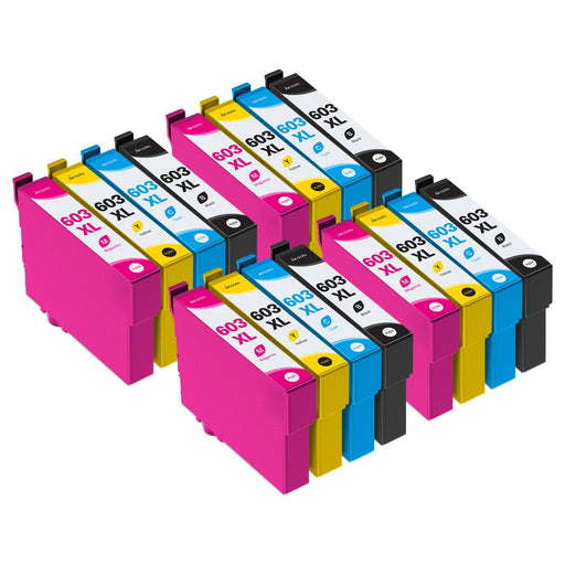 Epson XP-4100 Ink - Pack of 16 4 Pack Value Multipack. High Capacity 603XL Compatible Ink Cartridges