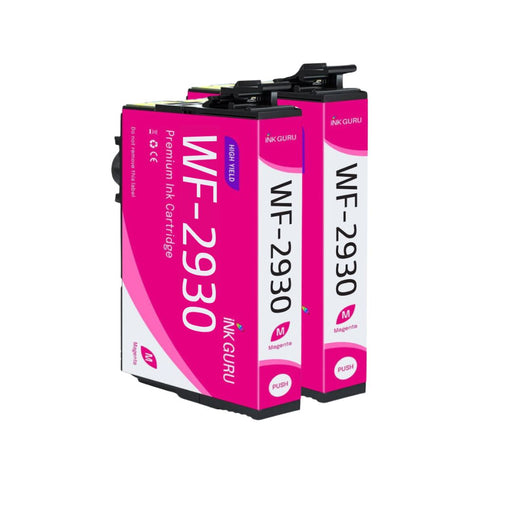 Epson WF-2930DWF Magenta Ink - Pack of 2 Magenta Value Multipack, High Capacity 604XL Compatible Ink Cartridges