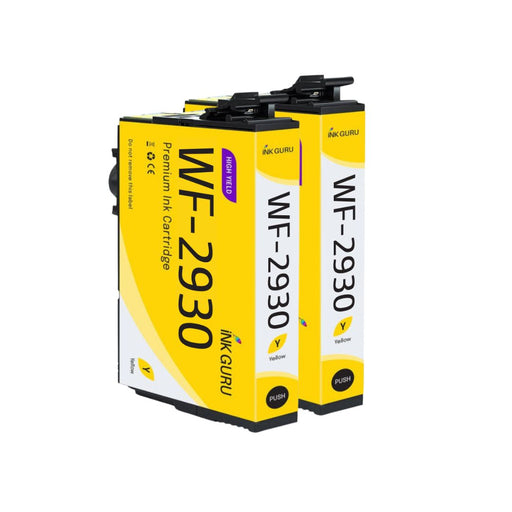 Epson WF-2930DWF Yellow Ink - Pack of 2 Yellow Value Multipack, High Capacity 604XL Compatible Ink Cartridges