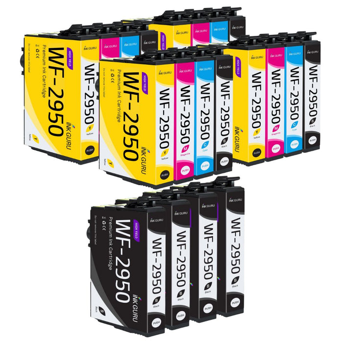 Epson WorkForce WF-2950 Ink - Pack of 20 4 Packs & 4 Blacks Value Multipack. High Capacity 604XL Compatible Ink Cartridges