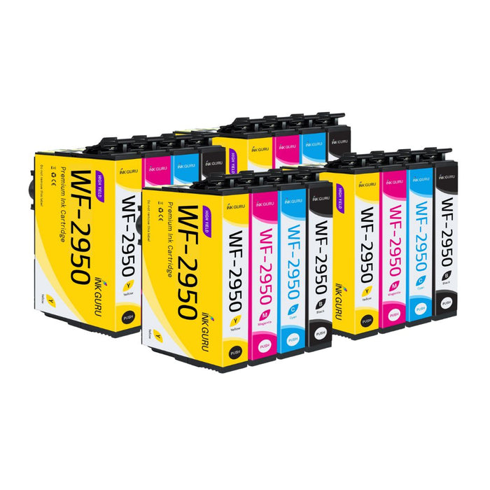 Epson WorkForce WF-2950 Ink - Pack of 16 4 Pack Value Multipack. High Capacity 604XL Compatible Ink Cartridges