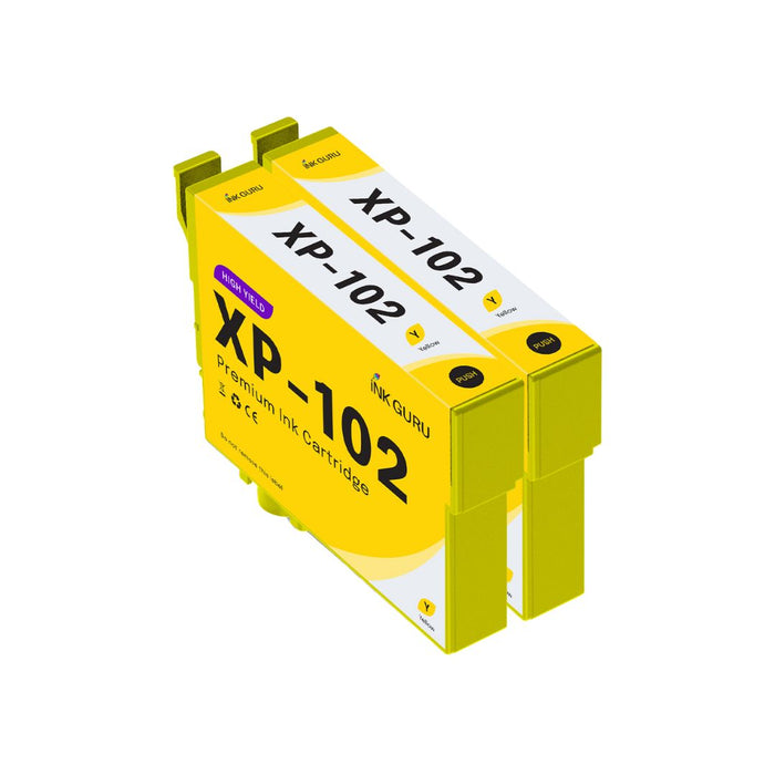 Epson XP-102 Ink - Pack of 2 Yellow Value Multipack, High Capacity T1814 Compatible Ink Cartridges (18XL)