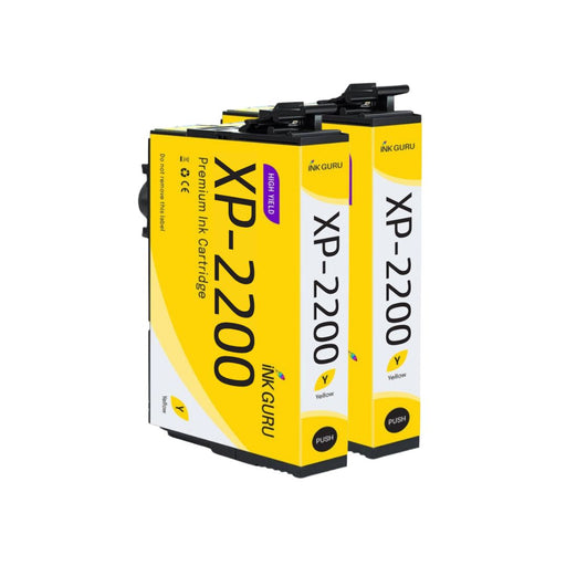 Epson XP-2200 Yellow Ink - Pack of 2 Yellow Value Multipack, High Capacity 604XL Compatible Ink Cartridges